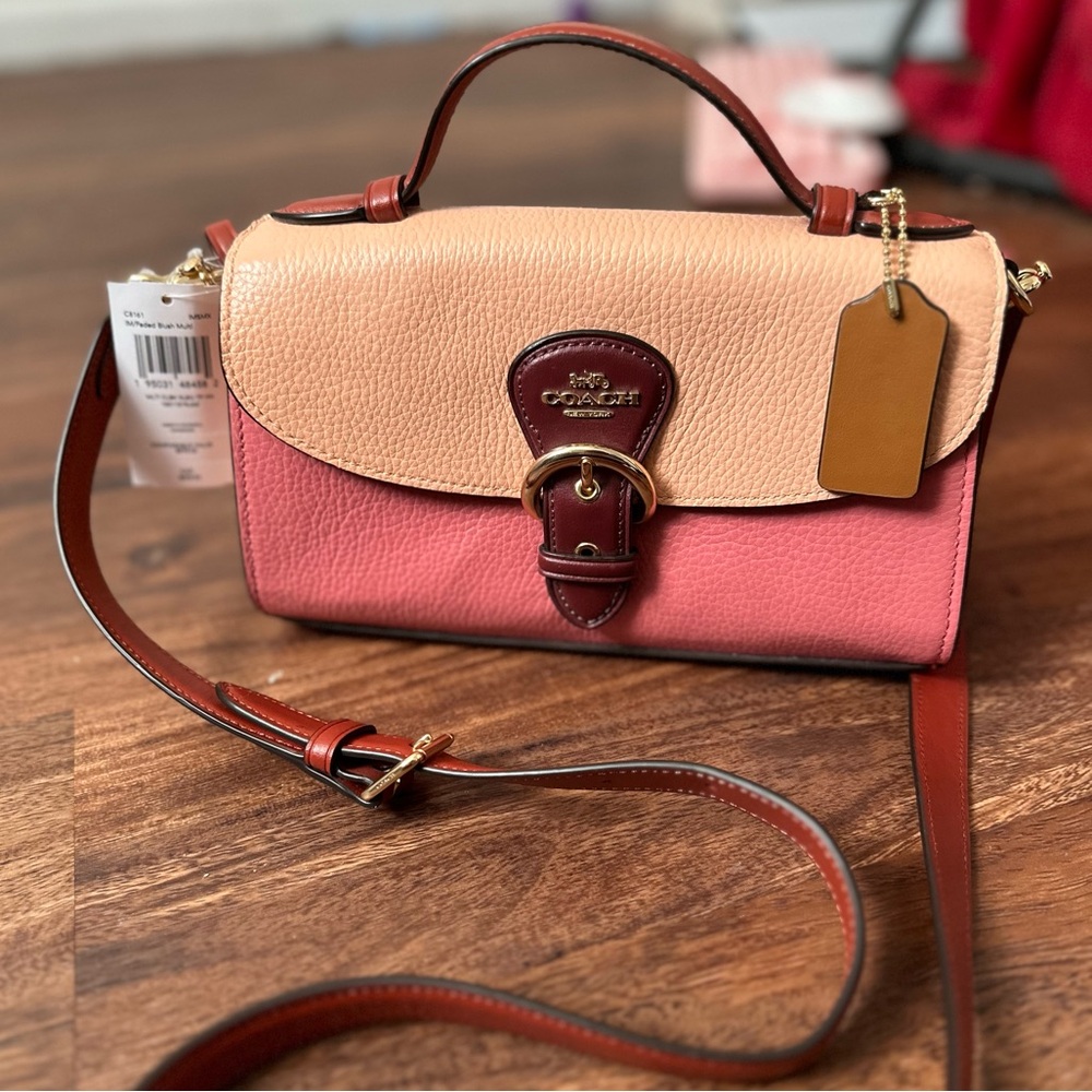 Coach Kleo Top Handle In Colorblock NWT